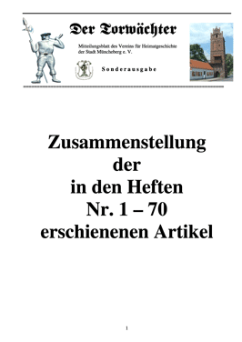 Mitteilungsblatt Torwaechter